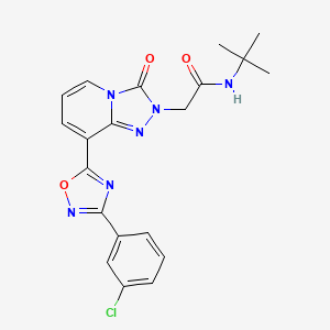 N-tert-butyl-2-{8-[3-(3-chlorophenyl)-1,2,4-oxadiazol-5-yl]-3-oxo[1,2,4]triazolo[4,3-a]pyridin-2(3H)-yl}acetamide