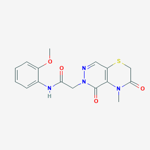 molecular formula C16H16N4O4S B11197103 N-(2-Methoxyphenyl)-2-{4-methyl-3,5-dioxo-2H,3H,4H,5H,6H-pyridazino[4,5-B][1,4]thiazin-6-YL}acetamide 