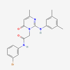 molecular formula C21H21BrN4O2 B11197120 N-(3-bromophenyl)-2-{2-[(3,5-dimethylphenyl)amino]-4-methyl-6-oxopyrimidin-1(6H)-yl}acetamide 