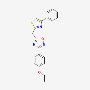 3-(4-Ethoxyphenyl)-5-[(4-phenyl-1,3-thiazol-2-yl)methyl]-1,2,4-oxadiazole