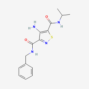 4-amino-N~3~-benzyl-N~5~-(propan-2-yl)-1,2-thiazole-3,5-dicarboxamide