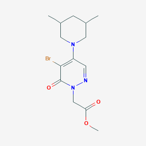 methyl [5-bromo-4-(3,5-dimethylpiperidin-1-yl)-6-oxopyridazin-1(6H)-yl]acetate