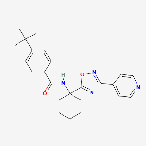 molecular formula C24H28N4O2 B11197193 4-tert-butyl-N-{1-[3-(pyridin-4-yl)-1,2,4-oxadiazol-5-yl]cyclohexyl}benzamide 