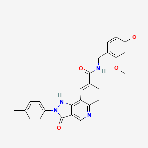 N-(2,4-dimethoxybenzyl)-3-oxo-2-(p-tolyl)-3,5-dihydro-2H-pyrazolo[4,3-c]quinoline-8-carboxamide