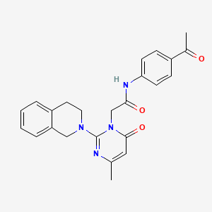 N-(4-acetylphenyl)-2-[2-(3,4-dihydroisoquinolin-2(1H)-yl)-4-methyl-6-oxopyrimidin-1(6H)-yl]acetamide