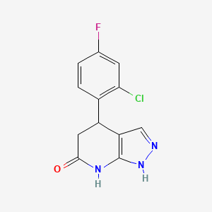 4-(2-chloro-4-fluorophenyl)-1,4,5,7-tetrahydro-6H-pyrazolo[3,4-b]pyridin-6-one