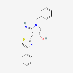 5-amino-1-benzyl-4-(4-phenyl-1,3-thiazol-2-yl)-1,2-dihydro-3H-pyrrol-3-one