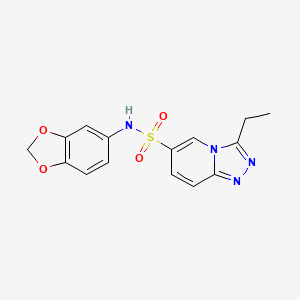 N-(1,3-benzodioxol-5-yl)-3-ethyl[1,2,4]triazolo[4,3-a]pyridine-6-sulfonamide