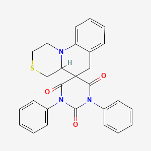 1',5'-Diphenyl-2,4,4A,6-tetrahydro-1H-spiro[[1,4]thiazino[4,3-A]quinoline-5,3'-[1,5]diazinane]-2',4',6'-trione