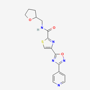 4-[3-(pyridin-4-yl)-1,2,4-oxadiazol-5-yl]-N-(tetrahydrofuran-2-ylmethyl)-1,3-thiazole-2-carboxamide