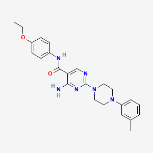 4-amino-N-(4-ethoxyphenyl)-2-[4-(3-methylphenyl)piperazin-1-yl]pyrimidine-5-carboxamide