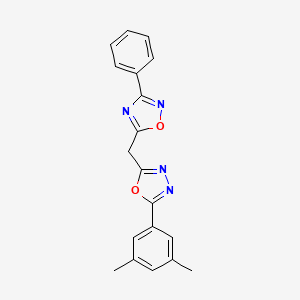 2-(3,5-Dimethylphenyl)-5-[(3-phenyl-1,2,4-oxadiazol-5-yl)methyl]-1,3,4-oxadiazole