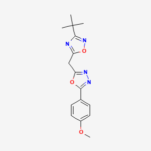 3-Tert-butyl-5-{[5-(4-methoxyphenyl)-1,3,4-oxadiazol-2-yl]methyl}-1,2,4-oxadiazole