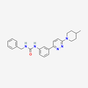 N-benzyl-N'-{3-[6-(4-methylpiperidino)-3-pyridazinyl]phenyl}urea