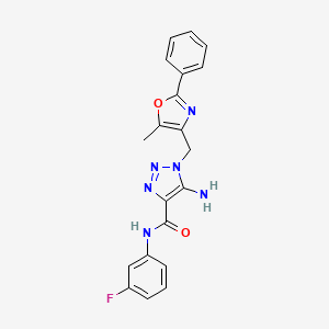 5-amino-N-(3-fluorophenyl)-1-[(5-methyl-2-phenyl-1,3-oxazol-4-yl)methyl]-1H-1,2,3-triazole-4-carboxamide