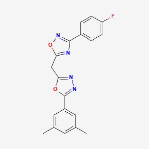 5-{[5-(3,5-Dimethylphenyl)-1,3,4-oxadiazol-2-yl]methyl}-3-(4-fluorophenyl)-1,2,4-oxadiazole