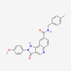 N-[6-({[(3,5-dimethylphenyl)amino]carbonyl}amino)-1,3-benzothiazol-2-yl]benzenesulfonamide