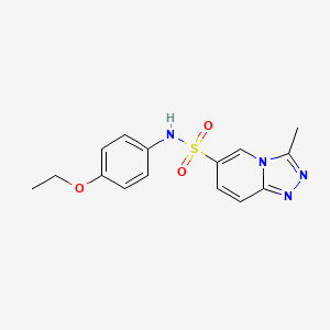 molecular formula C15H16N4O3S B11197345 N-(4-ethoxyphenyl)-3-methyl[1,2,4]triazolo[4,3-a]pyridine-6-sulfonamide 