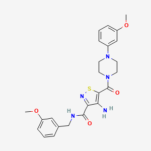 4-amino-N-(3-methoxybenzyl)-5-{[4-(3-methoxyphenyl)piperazin-1-yl]carbonyl}-1,2-thiazole-3-carboxamide