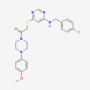 2-({6-[(4-Chlorobenzyl)amino]pyrimidin-4-yl}sulfanyl)-1-[4-(4-methoxyphenyl)piperazin-1-yl]ethanone