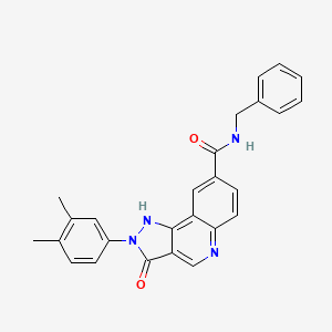 N-benzyl-2-(3,4-dimethylphenyl)-3-oxo-2H,3H,5H-pyrazolo[4,3-c]quinoline-8-carboxamide