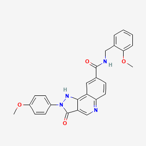 2-(4-methoxyphenyl)-N-[(2-methoxyphenyl)methyl]-3-oxo-2H,3H,5H-pyrazolo[4,3-c]quinoline-8-carboxamide