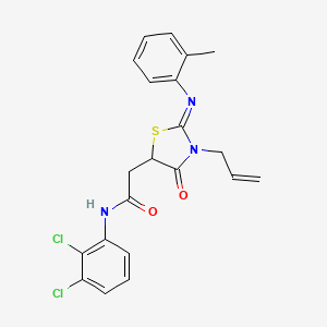 N-(2,3-Dichlorophenyl)-2-[(2Z)-2-[(2-methylphenyl)imino]-4-oxo-3-(prop-2-EN-1-YL)-1,3-thiazolidin-5-YL]acetamide