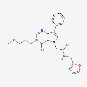 N-(furan-2-ylmethyl)-2-[3-(3-methoxypropyl)-4-oxo-7-phenyl-3,4-dihydro-5H-pyrrolo[3,2-d]pyrimidin-5-yl]acetamide