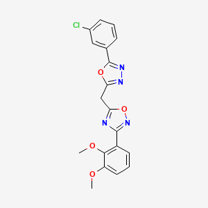 5-{[5-(3-Chlorophenyl)-1,3,4-oxadiazol-2-yl]methyl}-3-(2,3-dimethoxyphenyl)-1,2,4-oxadiazole