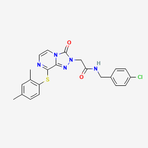 N-(4-chlorobenzyl)-2-{8-[(2,4-dimethylphenyl)sulfanyl]-3-oxo[1,2,4]triazolo[4,3-a]pyrazin-2(3H)-yl}acetamide