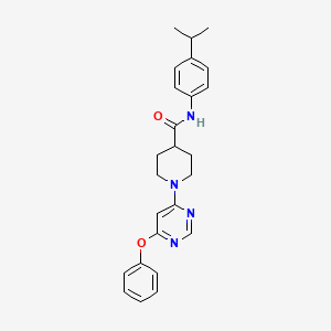 1-(6-phenoxypyrimidin-4-yl)-N-[4-(propan-2-yl)phenyl]piperidine-4-carboxamide