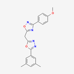 5-{[5-(3,5-Dimethylphenyl)-1,3,4-oxadiazol-2-yl]methyl}-3-(4-methoxyphenyl)-1,2,4-oxadiazole