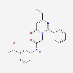 molecular formula C22H21N3O3 B11197472 N-(3-acetylphenyl)-2-(4-ethyl-6-oxo-2-phenylpyrimidin-1(6H)-yl)acetamide 