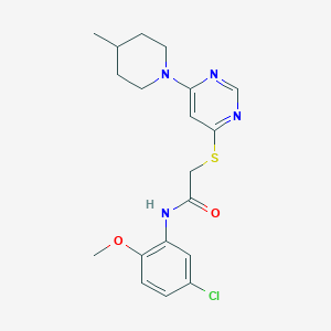 N-(5-chloro-2-methoxyphenyl)-2-{[6-(4-methylpiperidin-1-yl)pyrimidin-4-yl]sulfanyl}acetamide