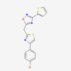 5-{[4-(4-Bromophenyl)-1,3-thiazol-2-yl]methyl}-3-(thiophen-2-yl)-1,2,4-oxadiazole