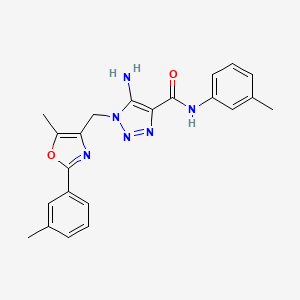 5-amino-1-{[5-methyl-2-(3-methylphenyl)-1,3-oxazol-4-yl]methyl}-N-(3-methylphenyl)-1H-1,2,3-triazole-4-carboxamide