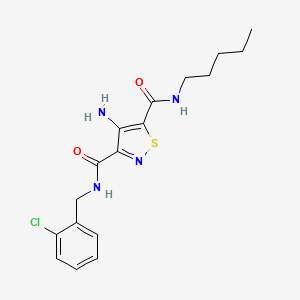 4-amino-N~3~-(2-chlorobenzyl)-N~5~-pentyl-1,2-thiazole-3,5-dicarboxamide