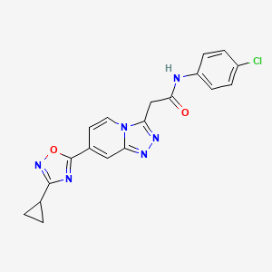 N-(4-chlorophenyl)-2-(7-(3-cyclopropyl-1,2,4-oxadiazol-5-yl)-[1,2,4]triazolo[4,3-a]pyridin-3-yl)acetamide