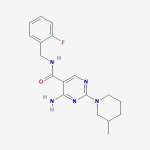 4-amino-N-(2-fluorobenzyl)-2-(3-methylpiperidin-1-yl)pyrimidine-5-carboxamide