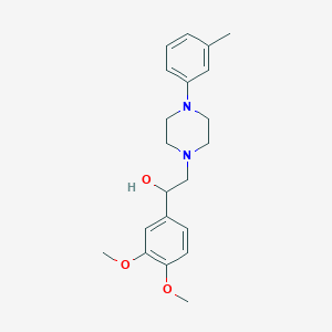 1-(3,4-Dimethoxyphenyl)-2-[4-(3-methylphenyl)piperazin-1-yl]ethanol