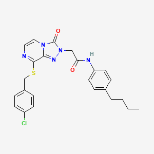 N-(4-butylphenyl)-2-{8-[(4-chlorobenzyl)sulfanyl]-3-oxo[1,2,4]triazolo[4,3-a]pyrazin-2(3H)-yl}acetamide