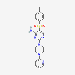 5-[(4-Methylphenyl)sulfonyl]-2-[4-(pyridin-2-yl)piperazin-1-yl]pyrimidin-4-amine