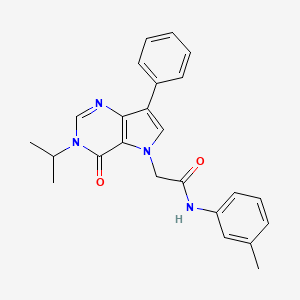 N-(3-methylphenyl)-2-[4-oxo-7-phenyl-3-(propan-2-yl)-3,4-dihydro-5H-pyrrolo[3,2-d]pyrimidin-5-yl]acetamide