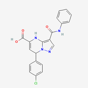 7-(4-Chlorophenyl)-3-(phenylcarbamoyl)-4,7-dihydropyrazolo[1,5-a]pyrimidine-5-carboxylic acid