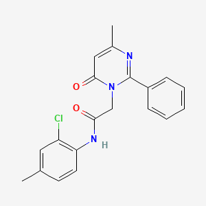 molecular formula C20H18ClN3O2 B11197596 N-(2-chloro-4-methylphenyl)-2-(4-methyl-6-oxo-2-phenylpyrimidin-1(6H)-yl)acetamide 