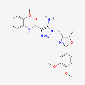 5-amino-1-{[2-(3,4-dimethoxyphenyl)-5-methyl-1,3-oxazol-4-yl]methyl}-N-(2-methoxyphenyl)-1H-1,2,3-triazole-4-carboxamide