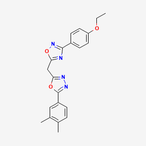 5-{[5-(3,4-Dimethylphenyl)-1,3,4-oxadiazol-2-yl]methyl}-3-(4-ethoxyphenyl)-1,2,4-oxadiazole