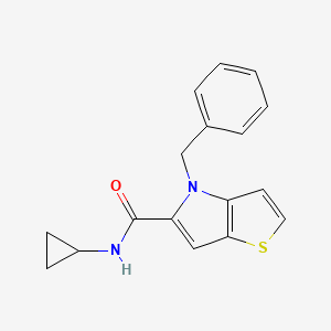 molecular formula C17H16N2OS B11197675 4-benzyl-N-cyclopropyl-4H-thieno[3,2-b]pyrrole-5-carboxamide 