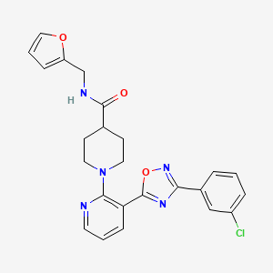 1-{3-[3-(3-chlorophenyl)-1,2,4-oxadiazol-5-yl]pyridin-2-yl}-N-(furan-2-ylmethyl)piperidine-4-carboxamide