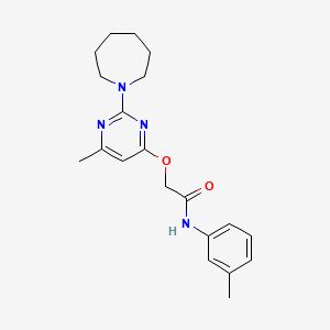 2-{[2-(azepan-1-yl)-6-methylpyrimidin-4-yl]oxy}-N-(3-methylphenyl)acetamide